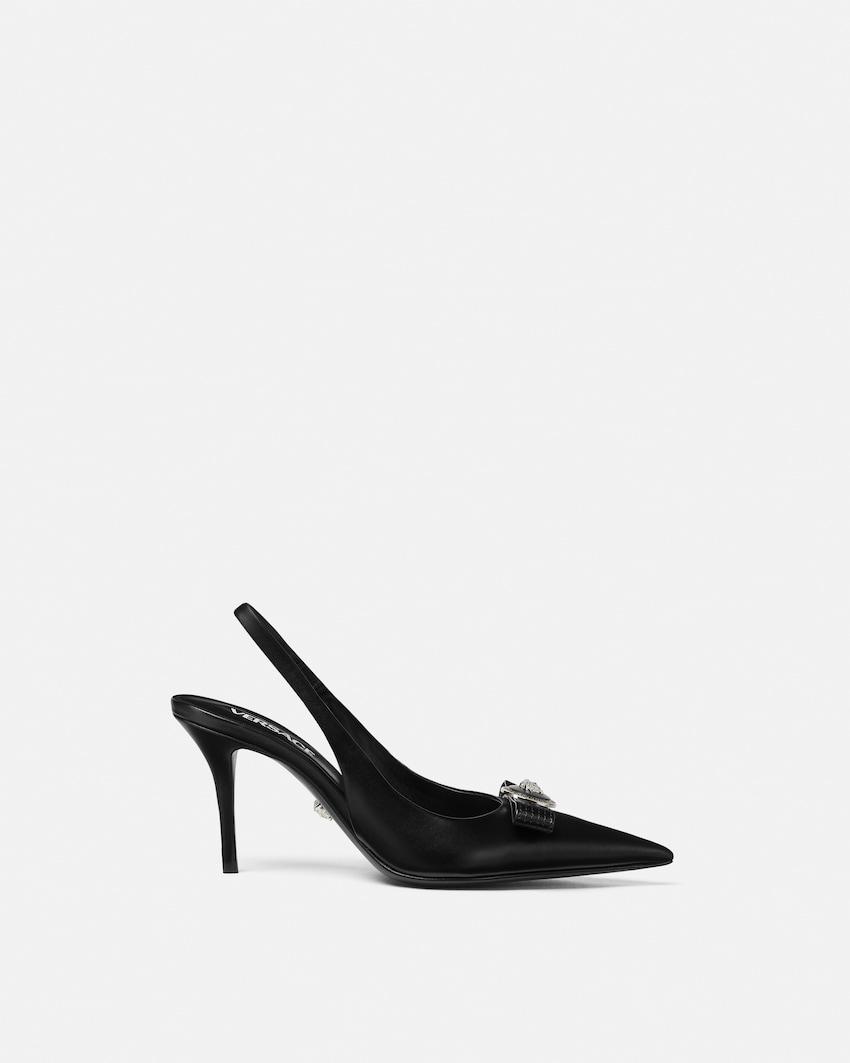 gianni ribbon leather slingbacks 85 mm by VERSACE