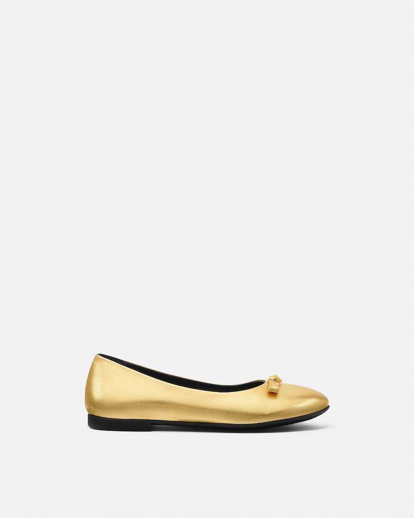 gianni ribbon metallic kids ballerinas by VERSACE