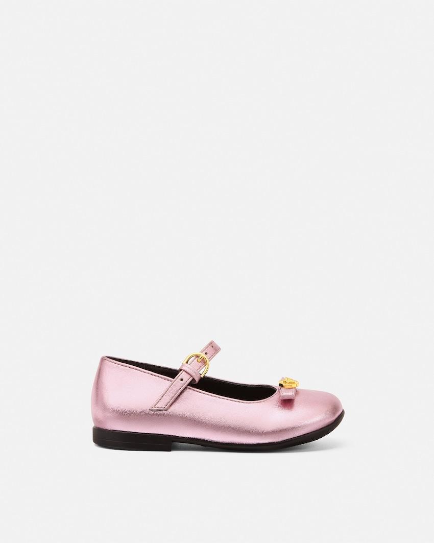 gianni ribbon metallic kids ballerinas by VERSACE