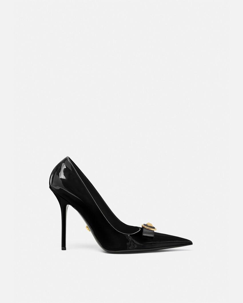 gianni ribbon patent pumps 110 mm by VERSACE