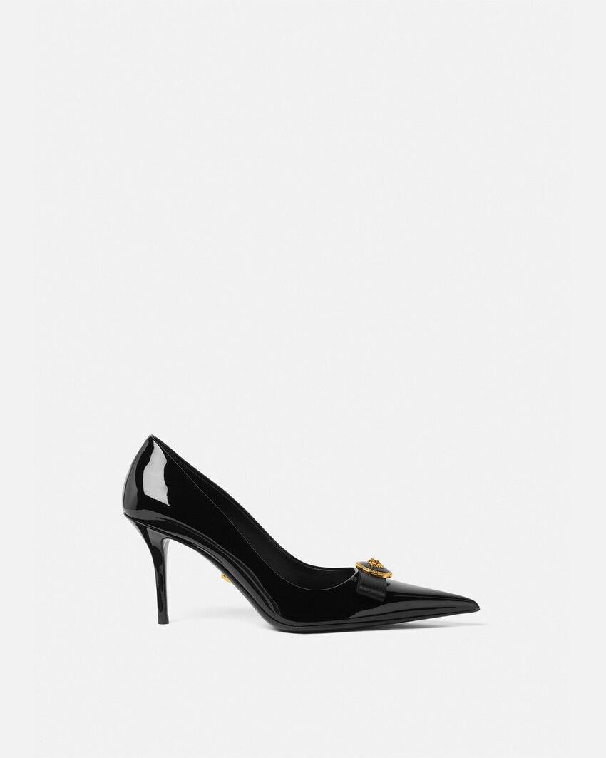 gianni ribbon patent pumps 85 mm by VERSACE