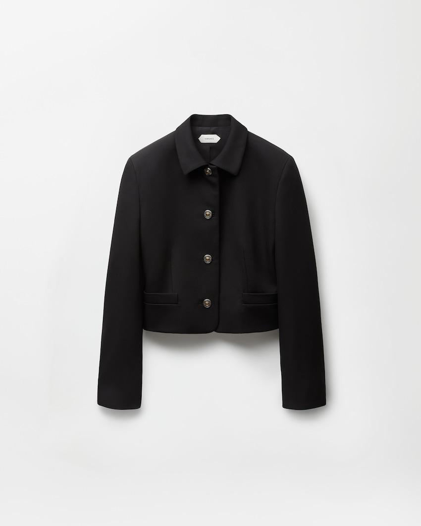 grain de poudre wool jacket by VERSACE