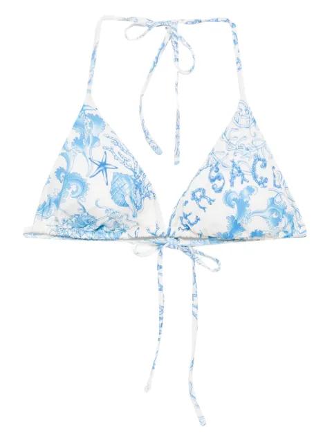 graphic-print bikini top by VERSACE