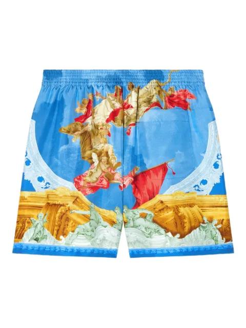 graphic-print shorts by VERSACE