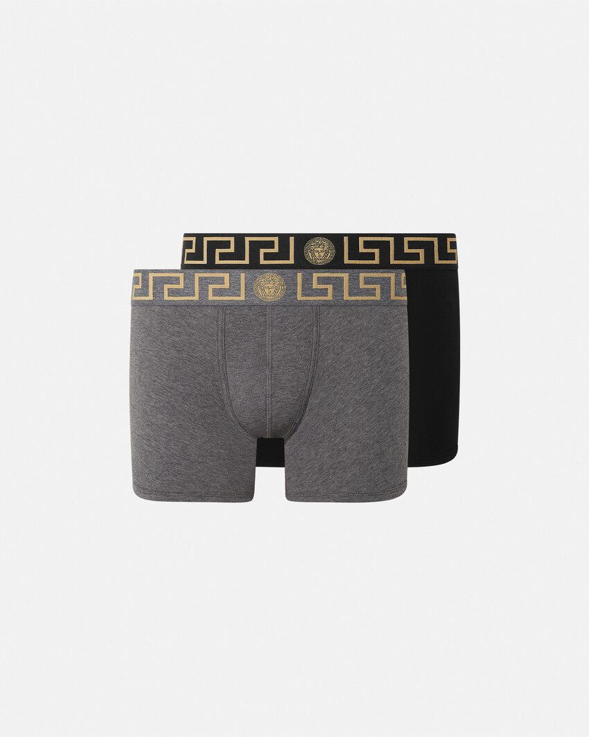 greca border long trunks 2-pack by VERSACE