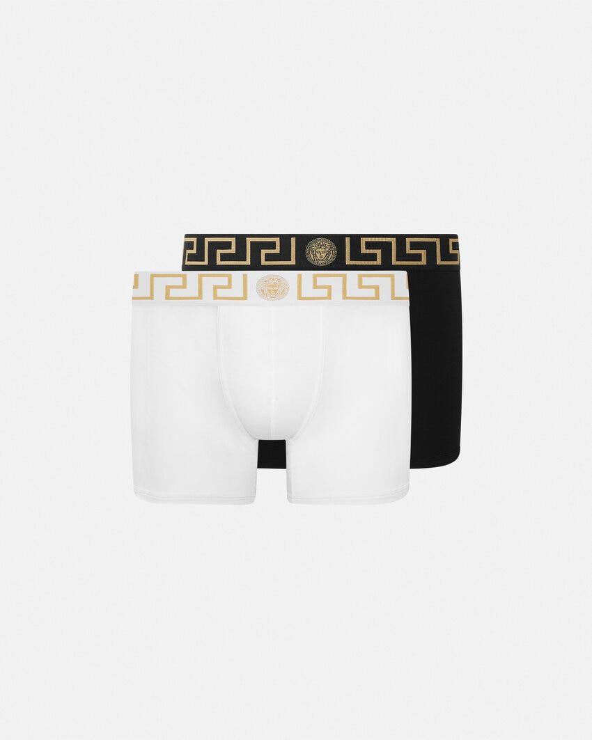 greca border long trunks 2-pack by VERSACE