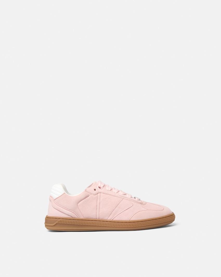 greca court suede sneakers by VERSACE
