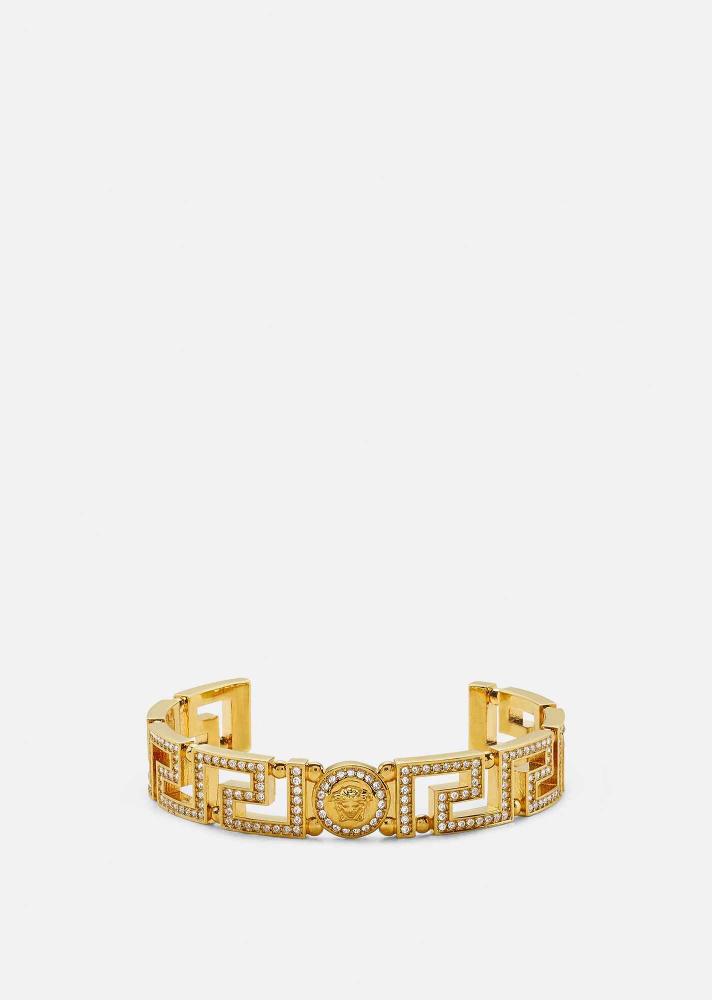 greca crystal cuff bracelet by VERSACE