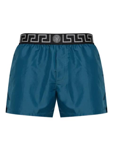 greca-detail swim shorts by VERSACE