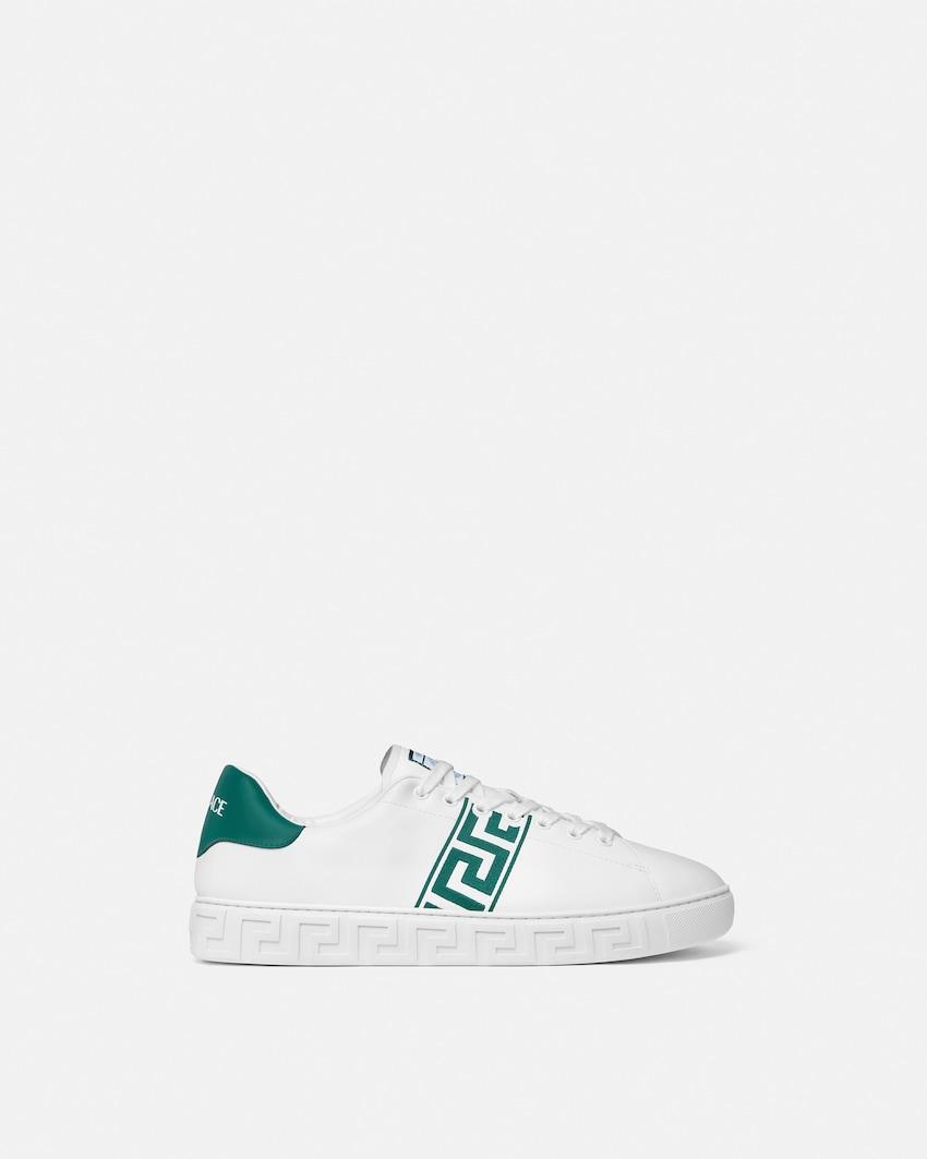 greca embroidered nylon sneakers by VERSACE