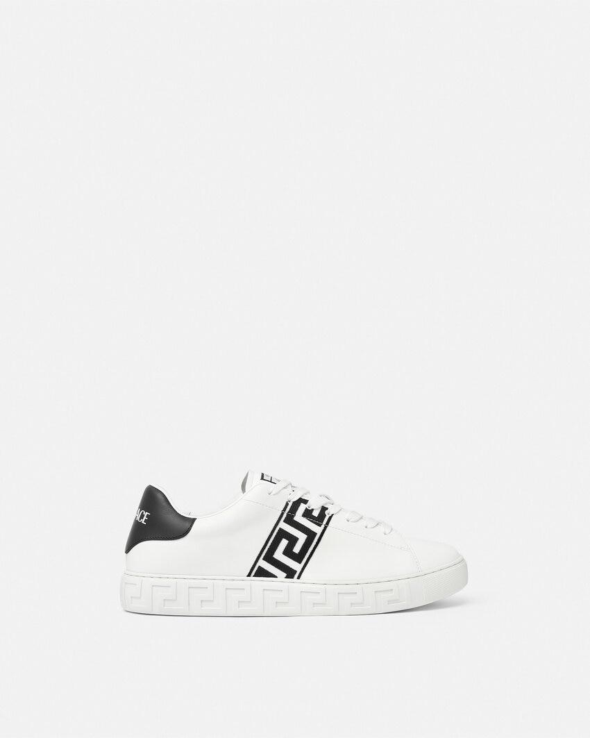 greca embroidered nylon sneakers by VERSACE