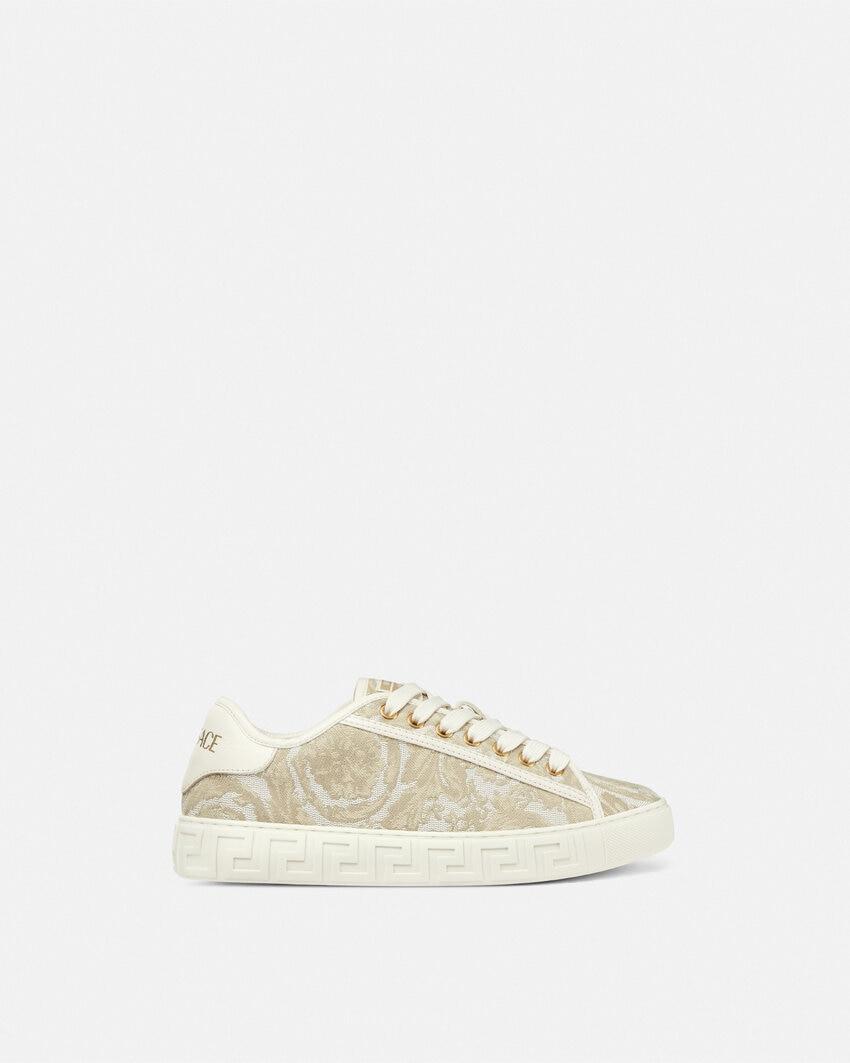 greca jacquard canvas sneakers by VERSACE