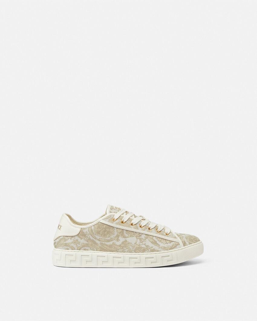 greca jacquard canvas sneakers by VERSACE