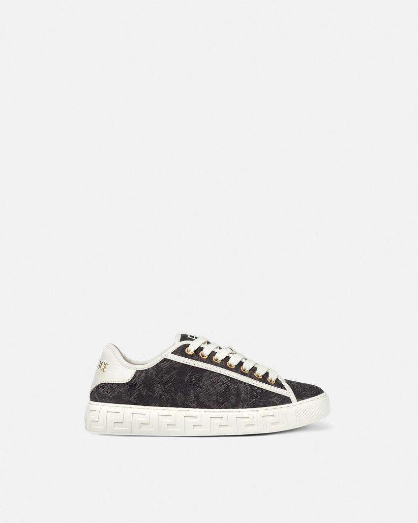 greca jacquard canvas sneakers by VERSACE