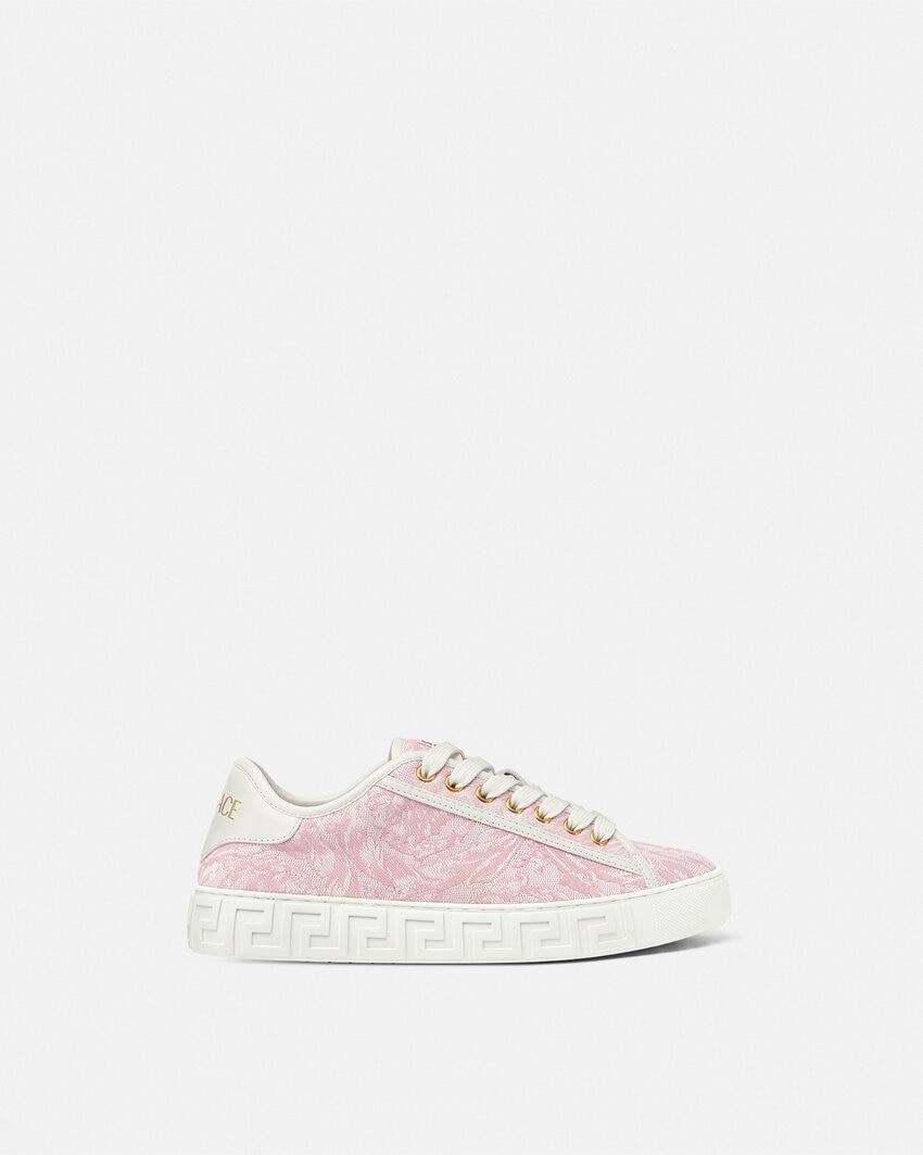 greca jacquard canvas sneakers by VERSACE