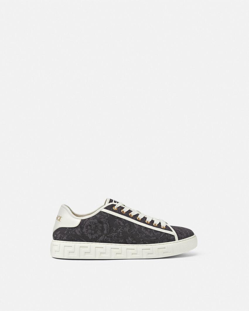 greca jacquard canvas sneakers by VERSACE