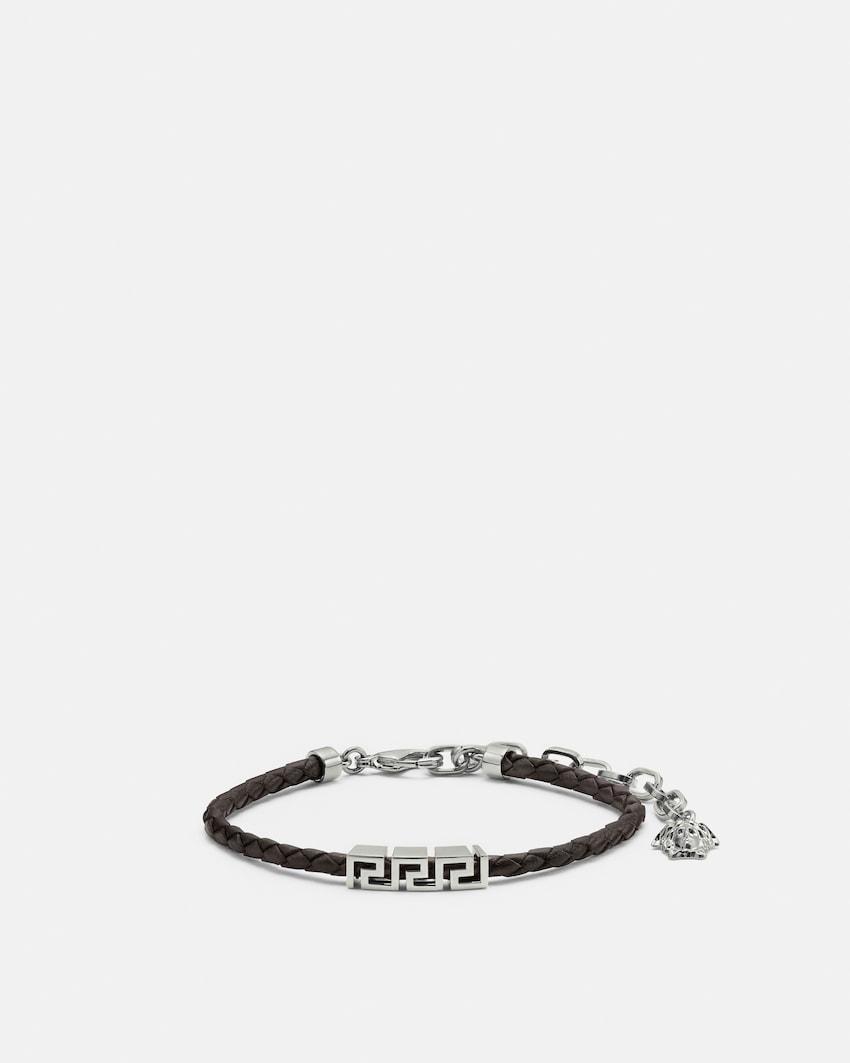 greca leather bracelet by VERSACE