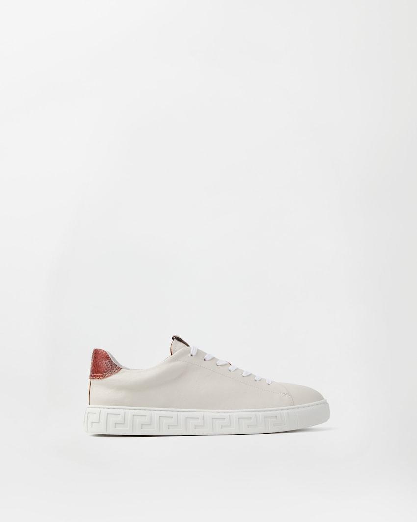 greca leather sneakers by VERSACE