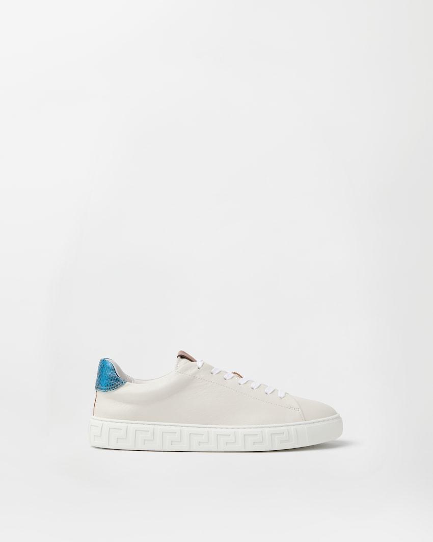 greca leather sneakers by VERSACE