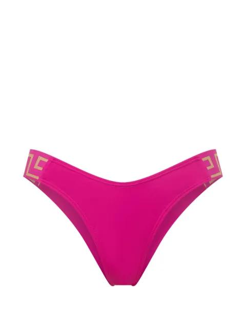 greca-trim bikini bottom by VERSACE