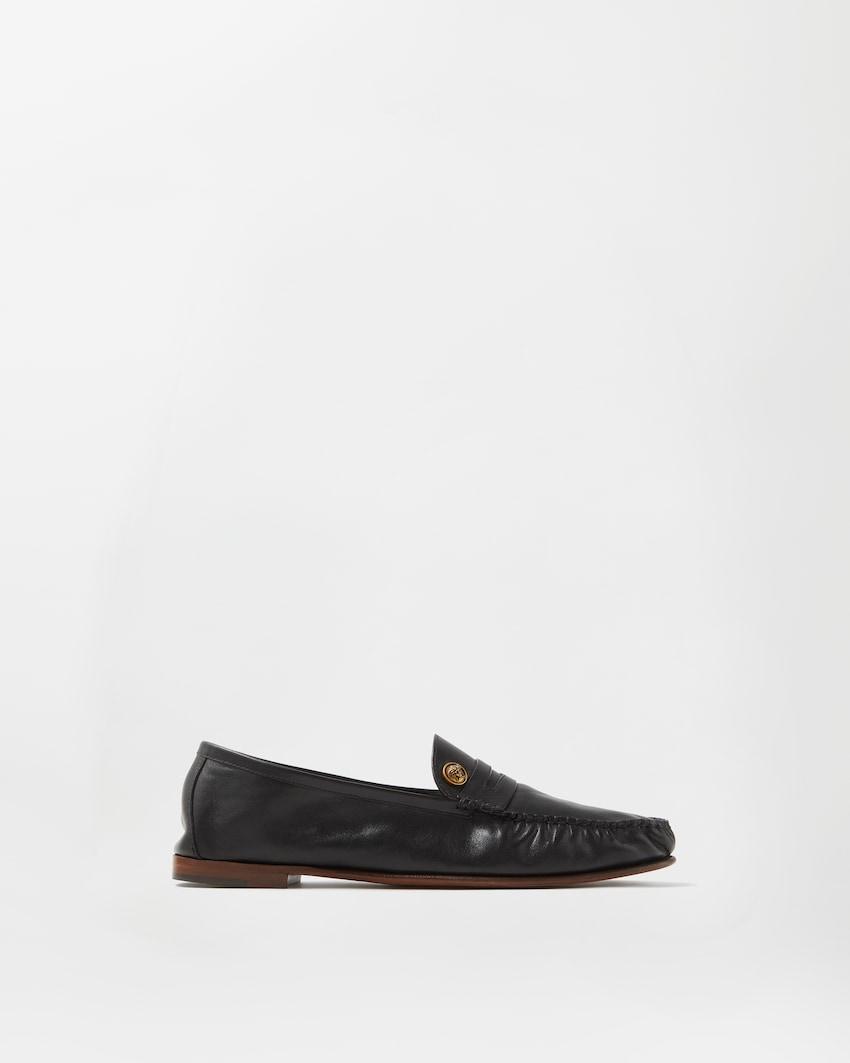 guanto leather loafers by VERSACE
