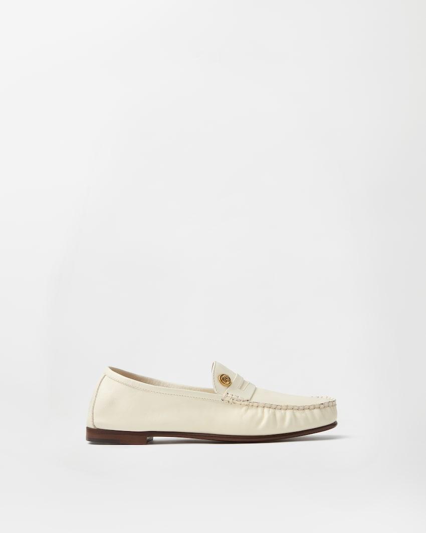 guanto leather loafers by VERSACE
