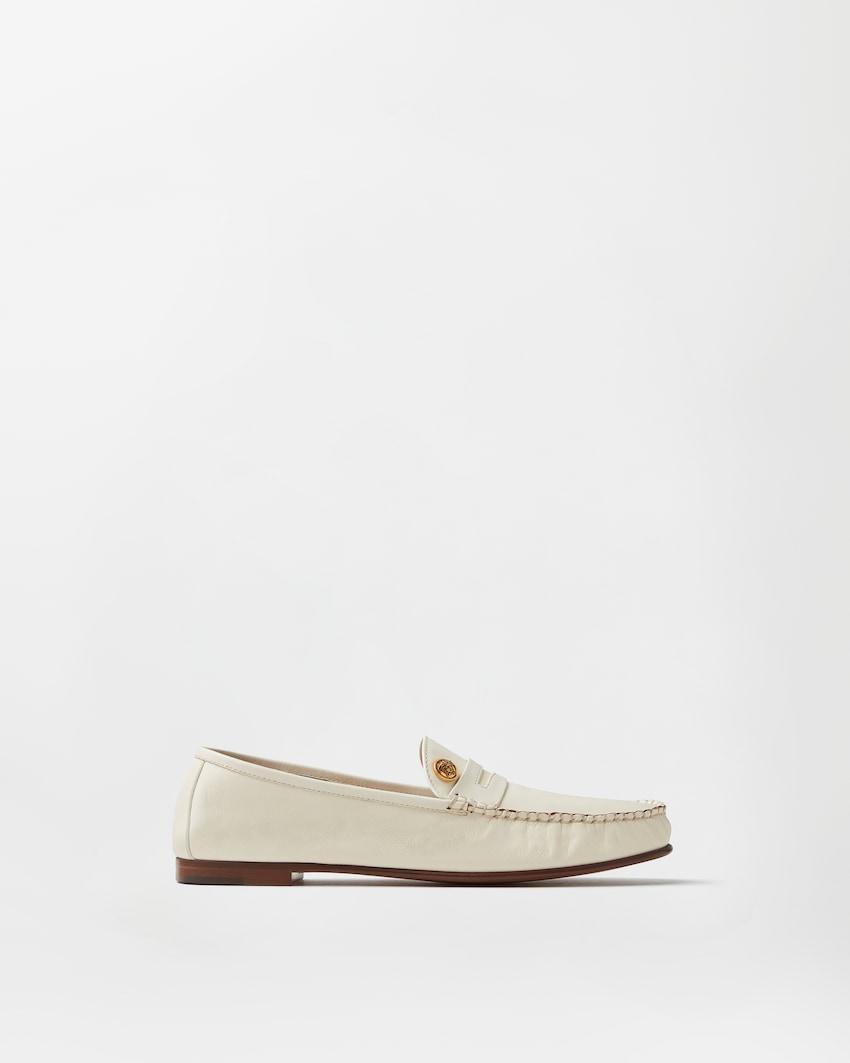 guanto leather loafers by VERSACE