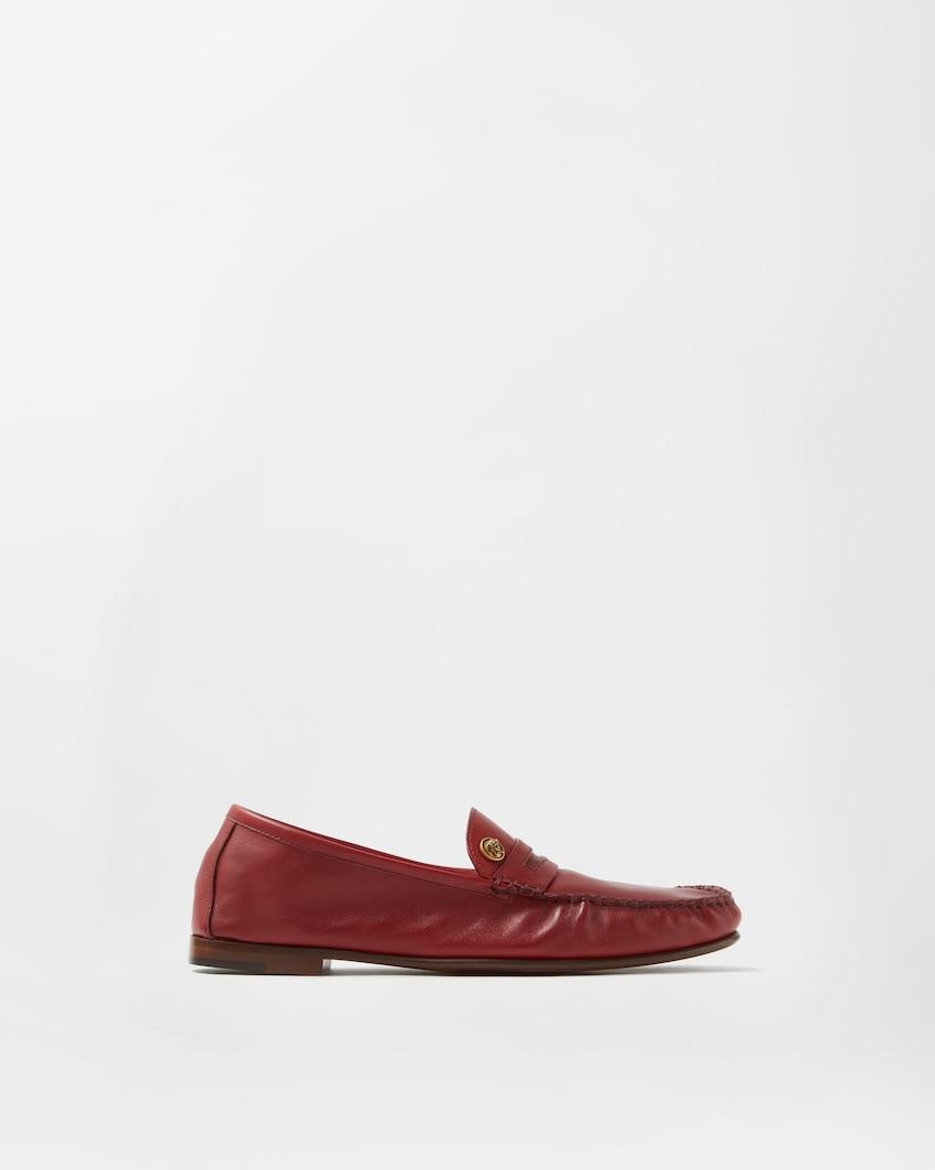 guanto leather loafers by VERSACE