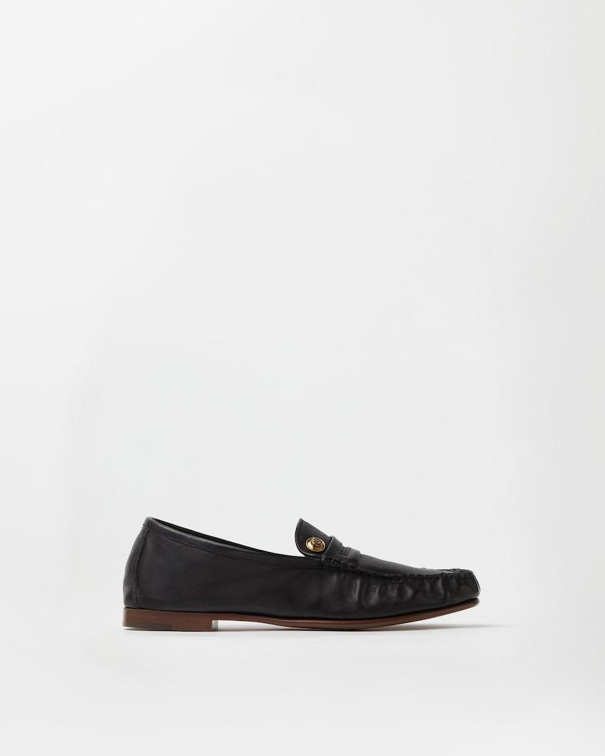 guanto leather loafers by VERSACE