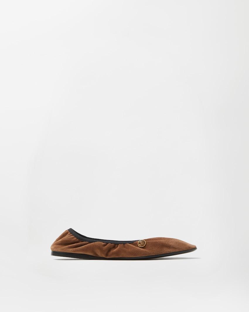 guanto suede ballerinas by VERSACE