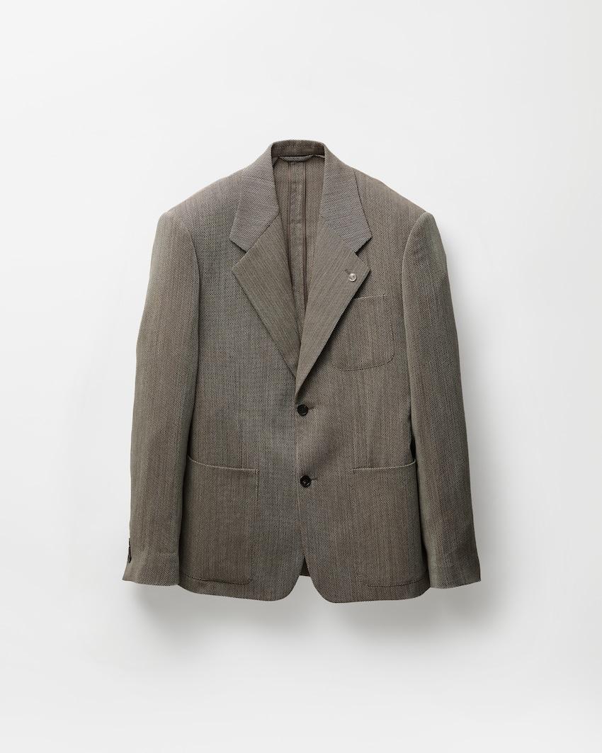 herringbone wool crepe blazer by VERSACE