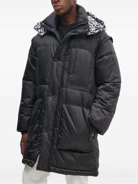 hoodied padded coat by VERSACE