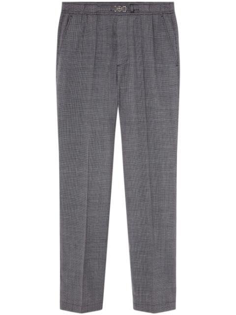 houndstooth-pattern wool trousers by VERSACE