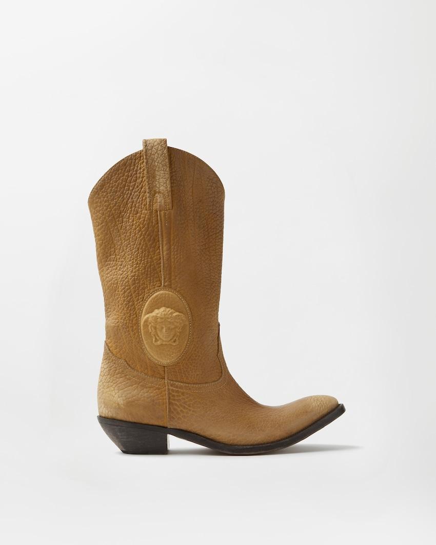 houston leather texan boots 35 mm by VERSACE