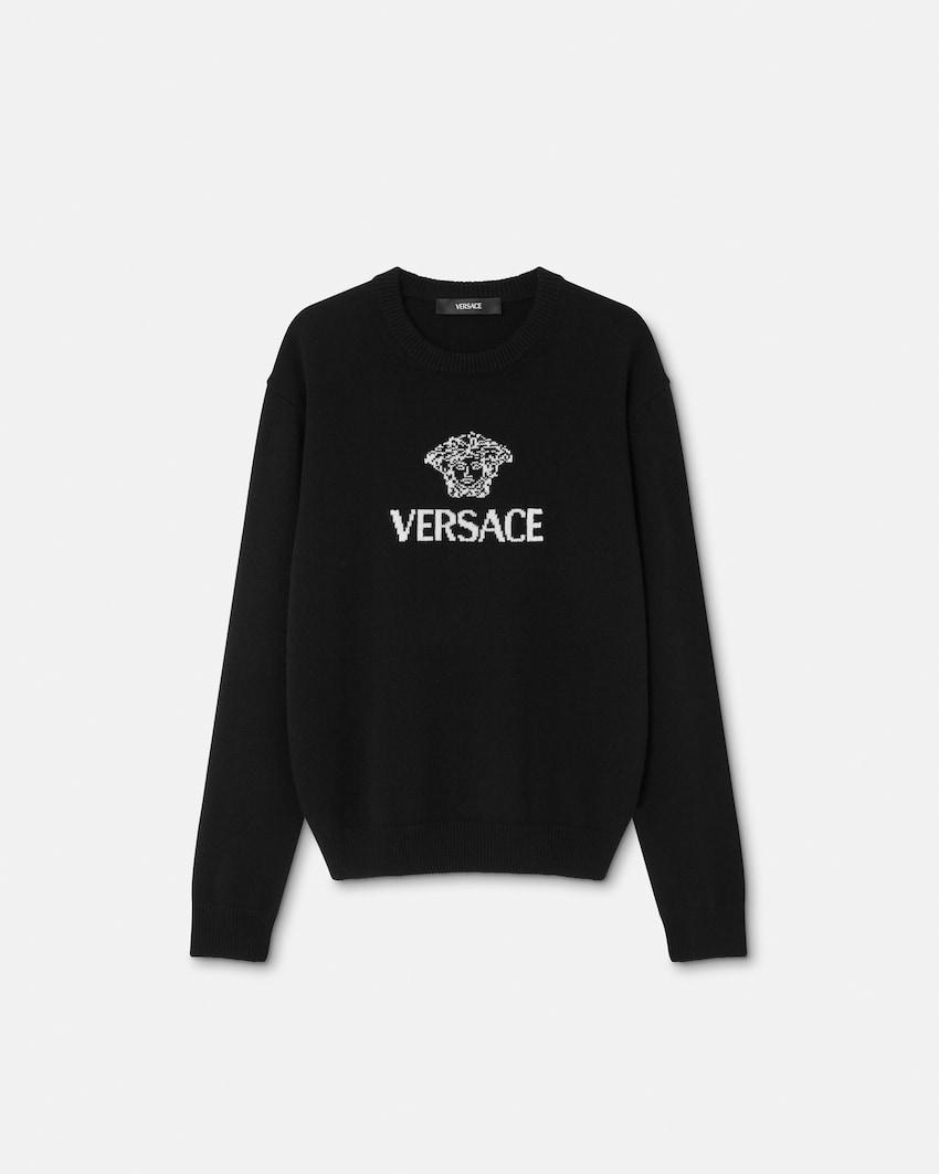 intarsia cashmere knit sweater by VERSACE