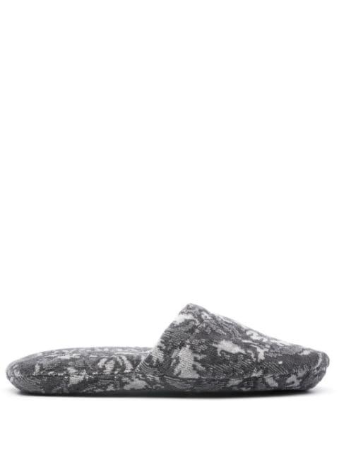 jacquard cotton-blend slippers by VERSACE