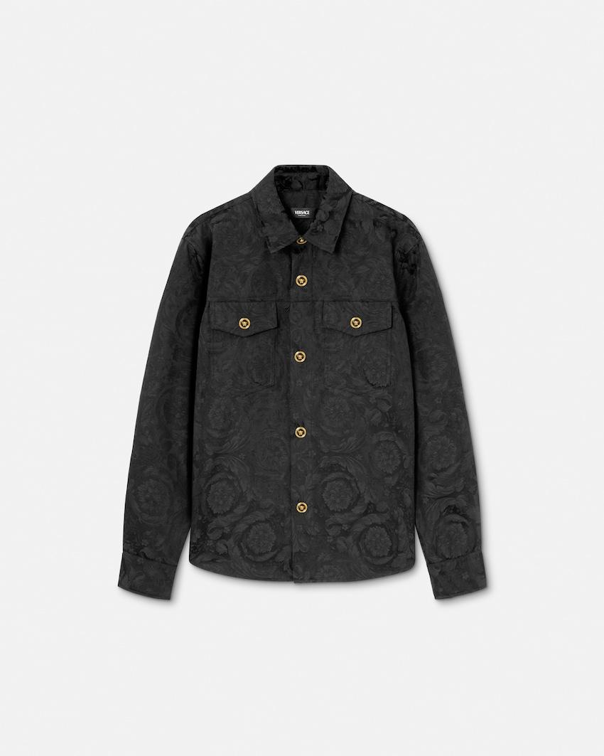 jacquard cotton overshirt by VERSACE