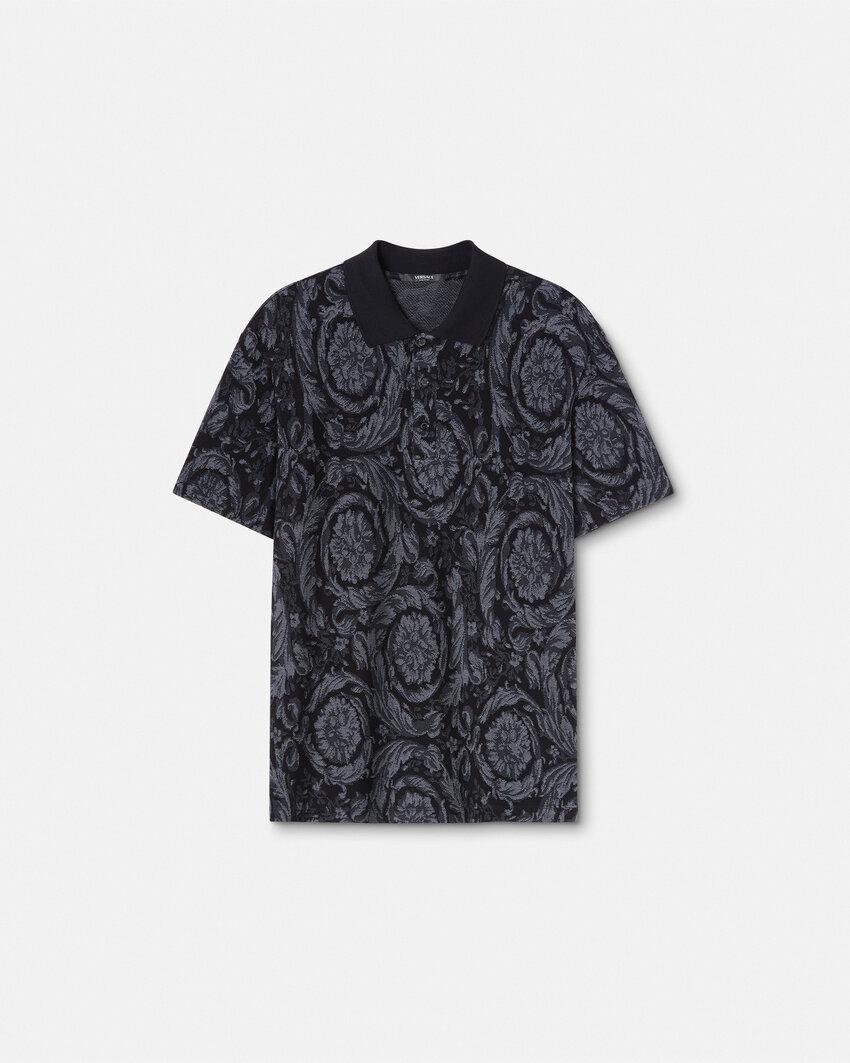 jacquard cotton pique polo by VERSACE