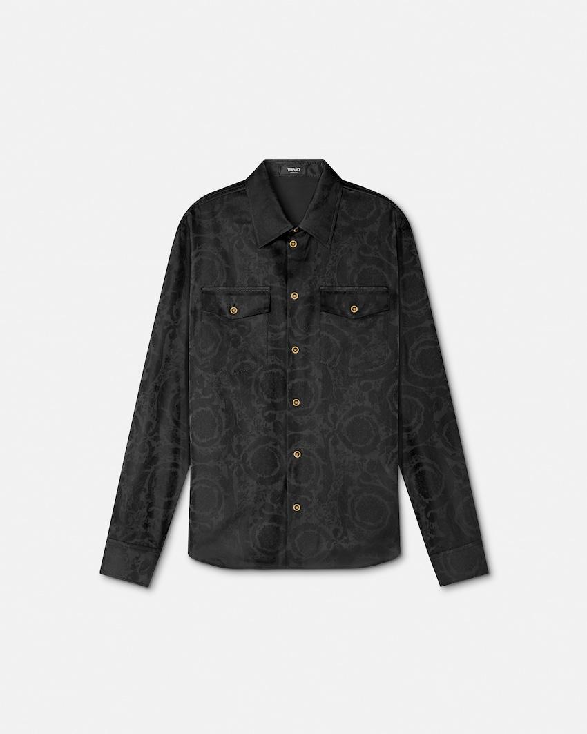 jacquard cotton-poplin shirt by VERSACE