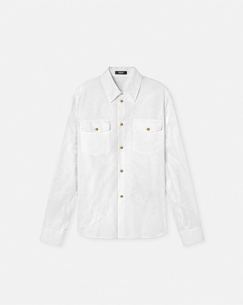 jacquard cotton-poplin shirt by VERSACE