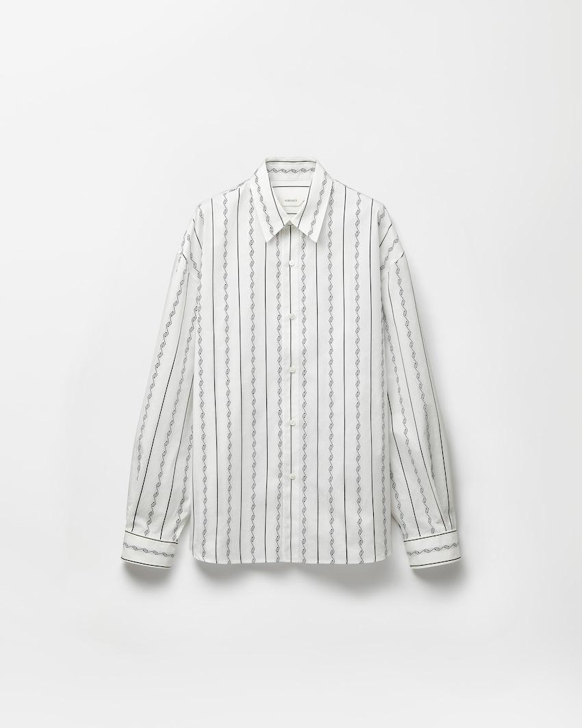 jacquard cotton-silk loose shirt by VERSACE