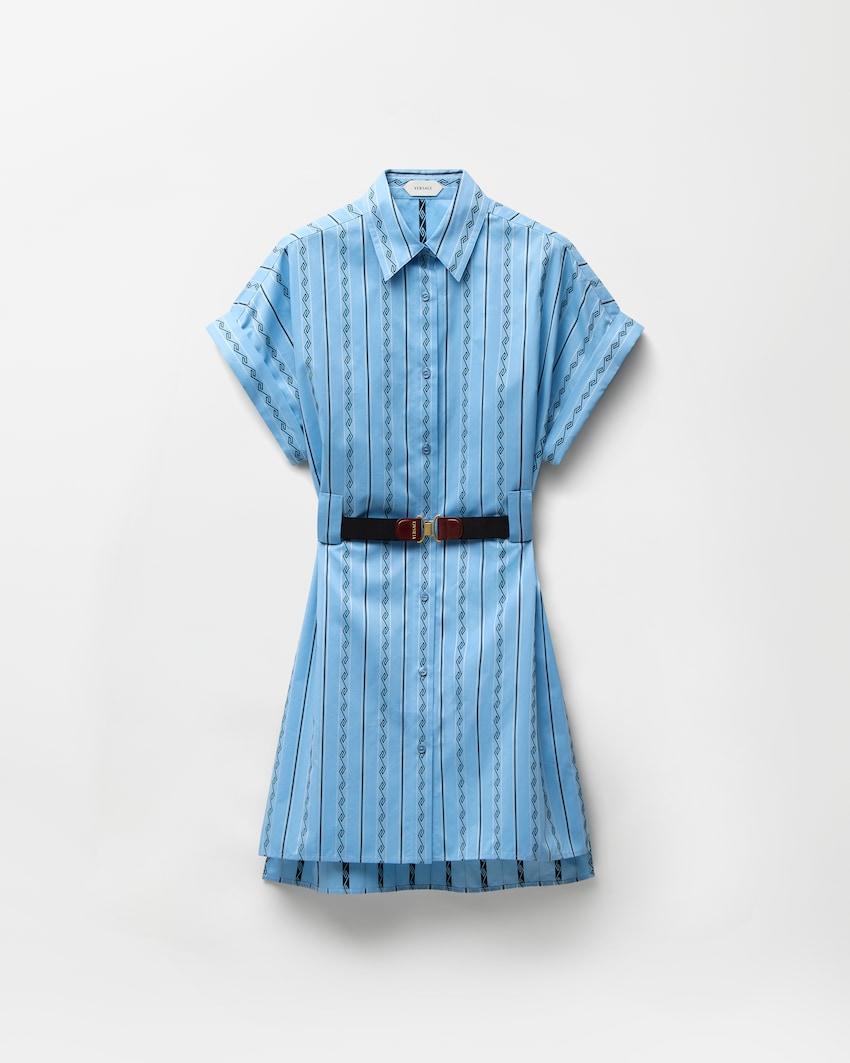 jacquard cotton-silk mini dress by VERSACE