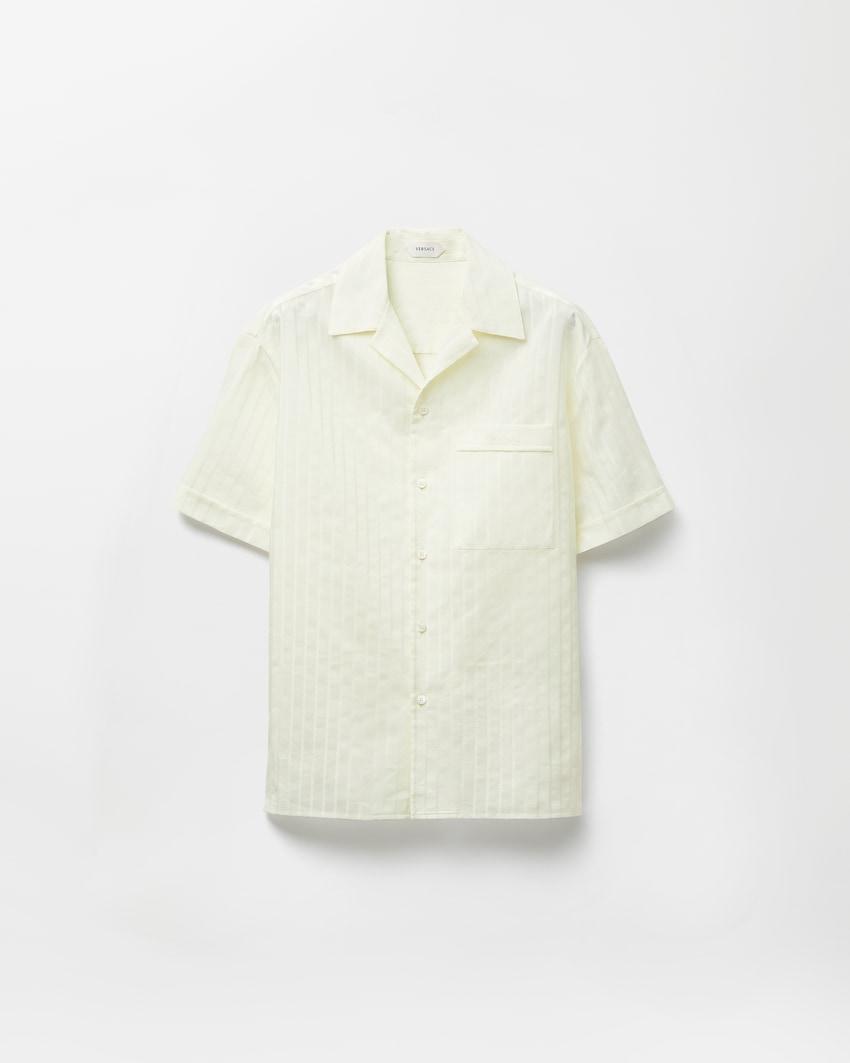 jacquard cotton-silk regular shirt by VERSACE