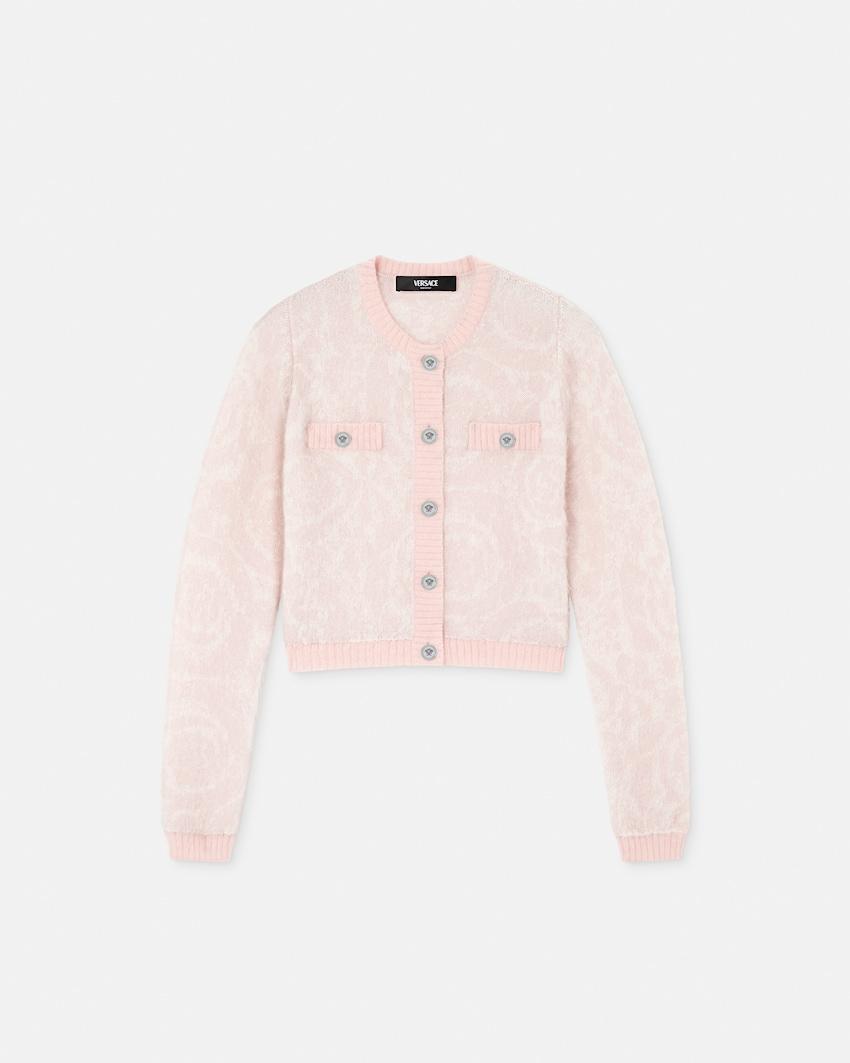 jacquard mohair knit cardigan by VERSACE