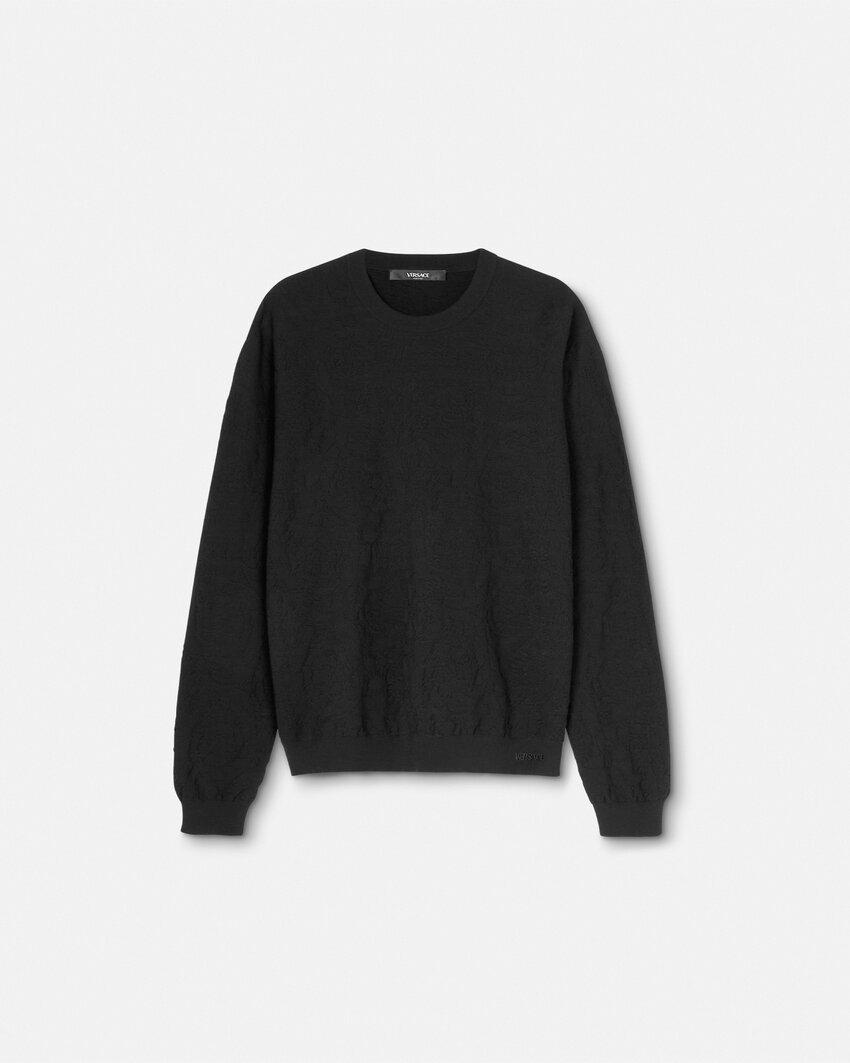 jacquard silk-cotton knit sweater by VERSACE
