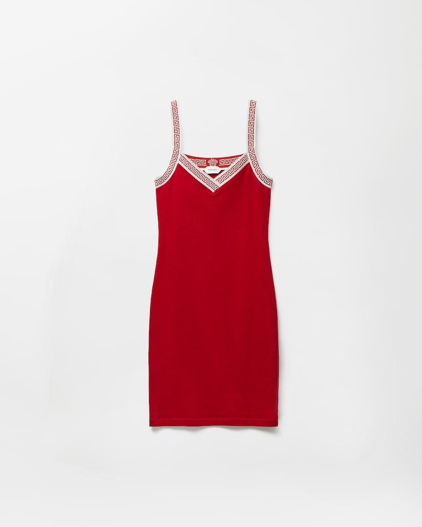 jacquard stretch cotton-jersey mini dress by VERSACE