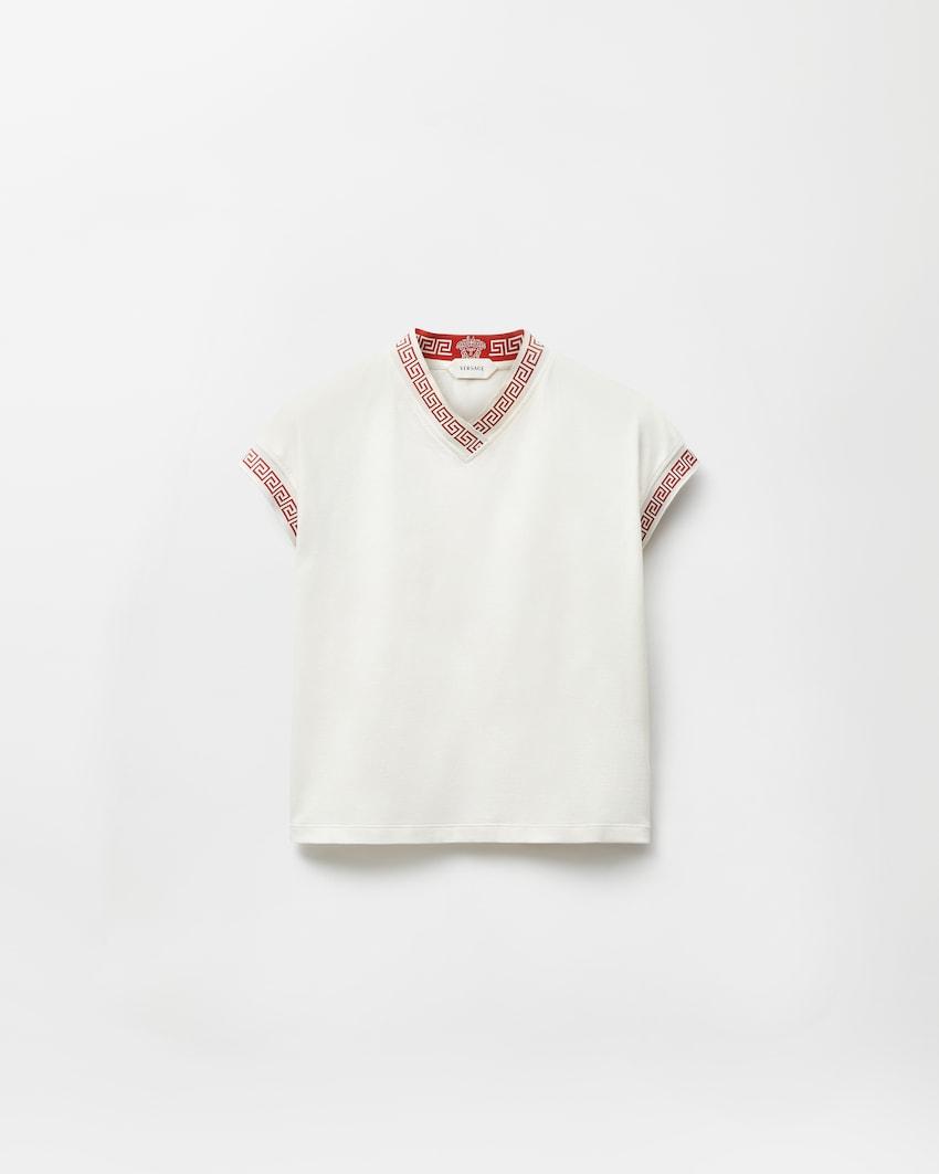 jacquard stretch cotton-jersey t-shirt by VERSACE