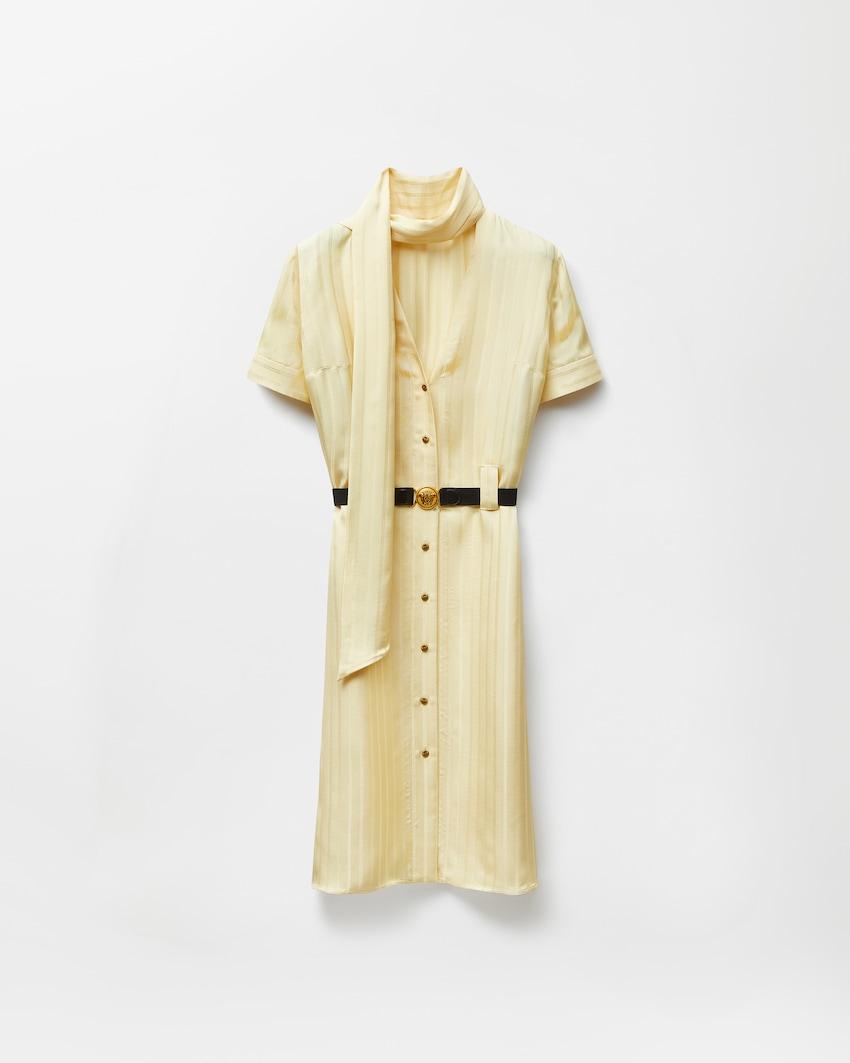jacquard viscose-silk midi dress by VERSACE