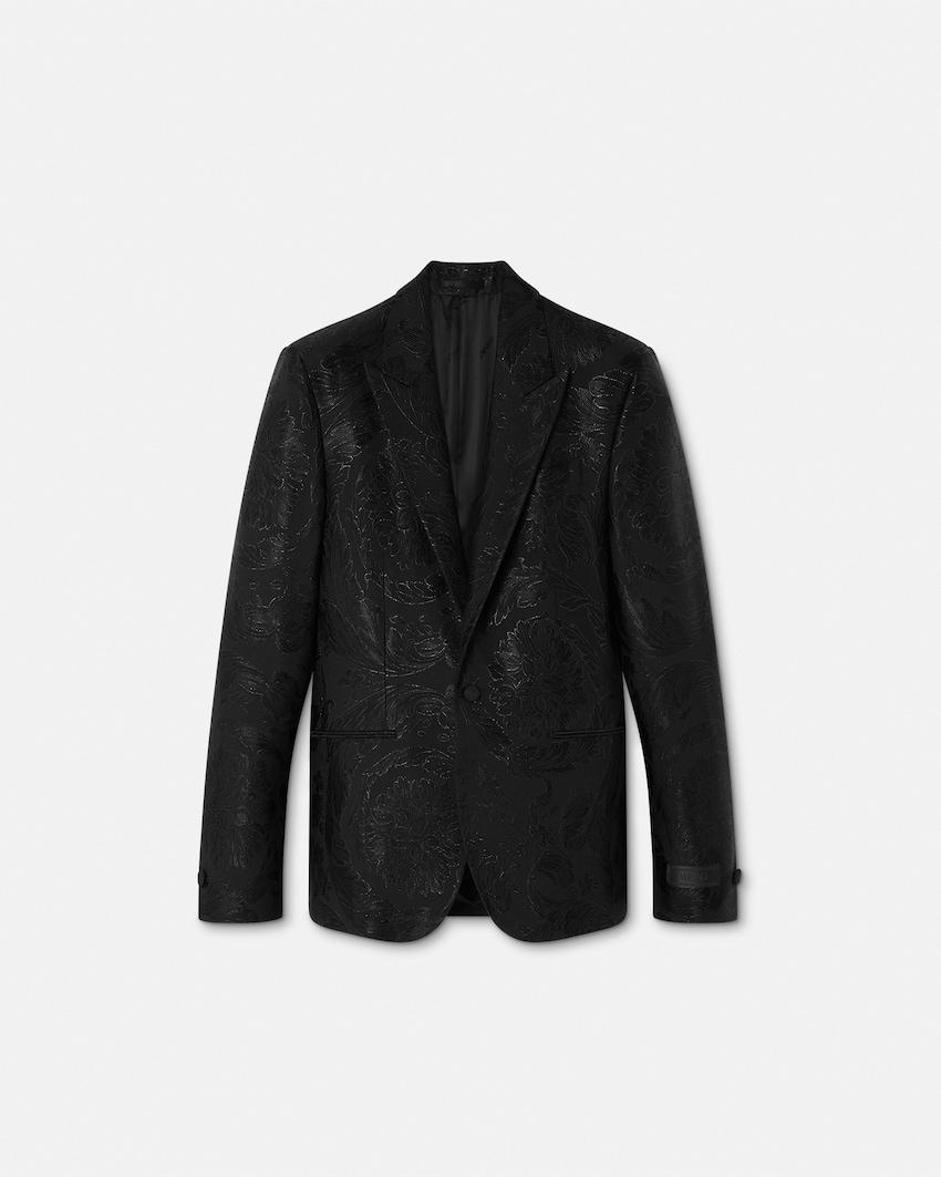 jacquard wool-blend blazer by VERSACE