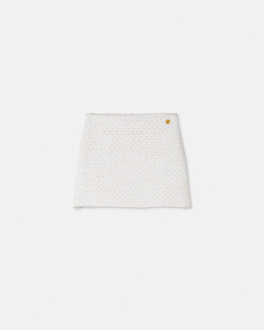 kids cotton-blend tweed skirt by VERSACE